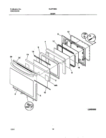 11 - Door parts for Frigidaire Range GLGF388ABA from AppliancePartsPros.com