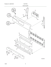 03 - Backguard parts for Frigidaire Range GLGFS75DBH from AppliancePartsPros.com