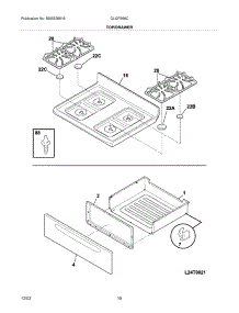 09 - Top / Drawer parts for Frigidaire Range GLGFS66CBB from AppliancePartsPros.com