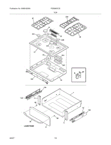 09 - Top / Drawer parts for Frigidaire Range FGS366ECG from AppliancePartsPros.com