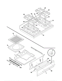 09 - Top / Drawer parts for Frigidaire Range FLF334BGWH from AppliancePartsPros.com