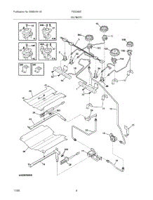 05 - Burner parts for Frigidaire Range FGS366EQA from AppliancePartsPros.com