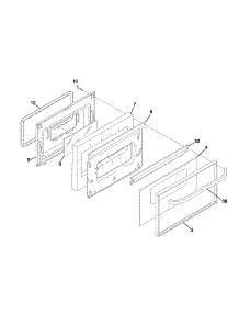 11 - Door parts for Frigidaire Range FLF334BGWH from AppliancePartsPros.com