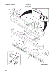 03 - Backguard parts for Frigidaire Range FPES3085KFA from AppliancePartsPros.com