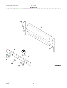 03 - Backguard parts for Frigidaire Range FPF312BSB from AppliancePartsPros.com