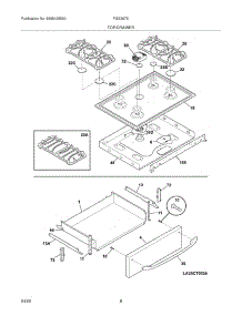 09 - Top / Drawer parts for Frigidaire Range FGS367EBA from AppliancePartsPros.com