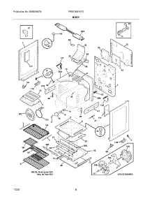 07 - Body parts for Frigidaire Range FPGF3081KFD from AppliancePartsPros.com