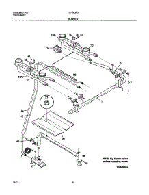 05 - Burner parts for Frigidaire Range FSF303PJWB from AppliancePartsPros.com