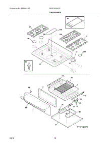 09 - Top / Drawer parts for Frigidaire Range FPGF3081KFF from AppliancePartsPros.com