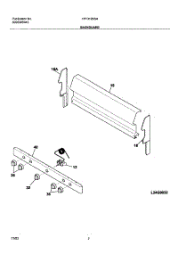 03 - Backguard parts for Frigidaire Range FPF312BSA from AppliancePartsPros.com