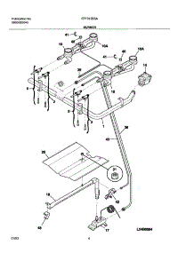 05 - Burner parts for Frigidaire Range FPF312BSA from AppliancePartsPros.com