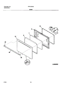 11 - Door parts for Frigidaire Range FPF312BSA from AppliancePartsPros.com