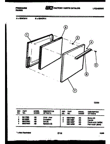 03 - Door Parts parts for Frigidaire Range G24CW4 from AppliancePartsPros.com
