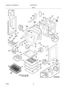 05 - Body parts for Frigidaire Range GLEFZ389HCE from AppliancePartsPros.com
