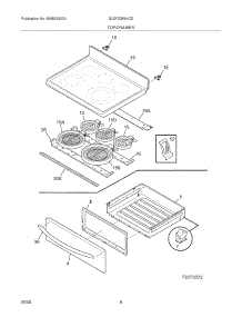 07 - Top / Drawer parts for Frigidaire Range GLEFZ389HCE from AppliancePartsPros.com