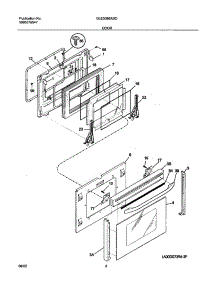 09 - Door parts for Frigidaire Range GLES388ASD from AppliancePartsPros.com