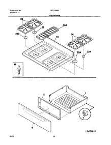 09 - Top / Drawer parts for Frigidaire Range GLGF388AQD from AppliancePartsPros.com