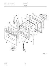 11 - Door parts for Frigidaire Range GLGFS75DCA from AppliancePartsPros.com