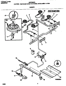 03 - Burner parts for Frigidaire Range MGF326WGTD from AppliancePartsPros.com