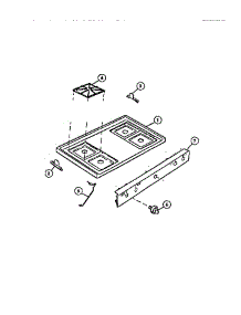 03 - Top & Controls parts for Frigidaire Range GP32BNW1 from AppliancePartsPros.com