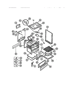 05 - Cavity & Panels parts for Frigidaire Range GP32BNW1 from AppliancePartsPros.com