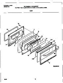 06 - Door parts for Frigidaire Range MGF355BGDC from AppliancePartsPros.com