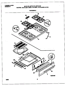 05 - Top / Drawer parts for Frigidaire Range MPF311SGWD from AppliancePartsPros.com