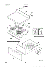 07 - Top / Drawer parts for Frigidaire Range NGSE3WZAQA from AppliancePartsPros.com