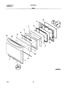 09 - Door parts for Frigidaire Range NGSE3WZASC from AppliancePartsPros.com