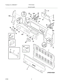 03 - Backguard parts for Frigidaire Range PFEF374ES4 from AppliancePartsPros.com