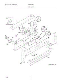 03 - Backguard parts for Frigidaire Range PGLEF385CB3 from AppliancePartsPros.com