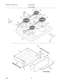 07 - Top / Drawer parts for Frigidaire Range PGLEF365EC3 from AppliancePartsPros.com