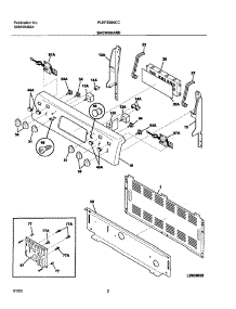 03 - Backguard parts for Frigidaire Range PLEF398ACC from AppliancePartsPros.com