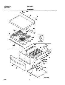 07 - Top / Drawer parts for Frigidaire Range PLEF398ACC from AppliancePartsPros.com