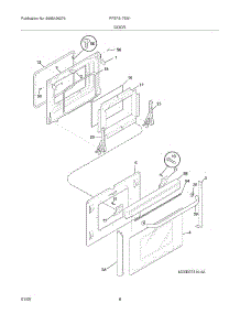 09 - Door parts for Frigidaire Range PFEF317ES1 from AppliancePartsPros.com
