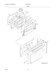 09 - Door parts for Frigidaire Range PGLEF385CS4 from AppliancePartsPros.com