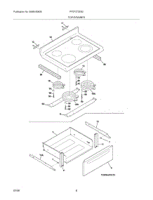 07 - Top / Drawer parts for Frigidaire Range PFEF373ES2 from AppliancePartsPros.com