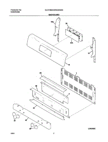 03 - Backguard parts for Frigidaire Range GLGF388ASB from AppliancePartsPros.com