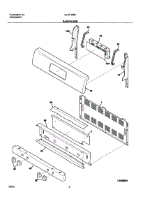 03 - Backguard parts for Frigidaire Range GLGF388CSA from AppliancePartsPros.com