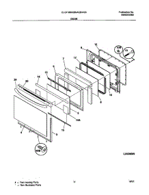 11 - Door parts for Frigidaire Range GLGF388ASB from AppliancePartsPros.com