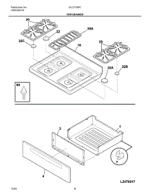09 - Top / Drawer parts for Frigidaire Range GLGF388CSB from AppliancePartsPros.com