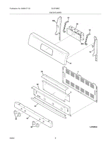 03 - Backguard parts for Frigidaire Range GLGF388CSD from AppliancePartsPros.com