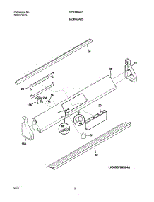 03 - Backguard parts for Frigidaire Range PLCS389ACC from AppliancePartsPros.com