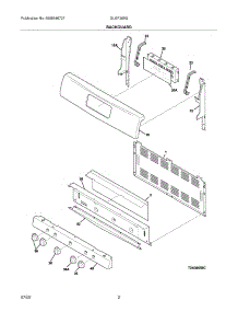 03 - Backguard parts for Frigidaire Range GLGF389GBF from AppliancePartsPros.com