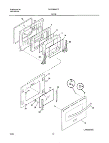 11 - Door parts for Frigidaire Range PLCS389CCC from AppliancePartsPros.com