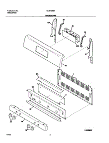 03 - Backguard parts for Frigidaire Range GLGF388AQE from AppliancePartsPros.com
