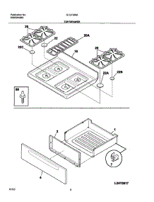 09 - Top / Drawer parts for Frigidaire Range GLGF388AQE from AppliancePartsPros.com