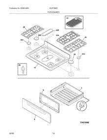 09 - Top / Drawer parts for Frigidaire Range GLGF389GSD from AppliancePartsPros.com