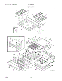 09 - Top / Drawer parts for Frigidaire Range GLGFM96FPBA from AppliancePartsPros.com