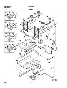 05 - Burner parts for Frigidaire Range GLGFS66ABE from AppliancePartsPros.com